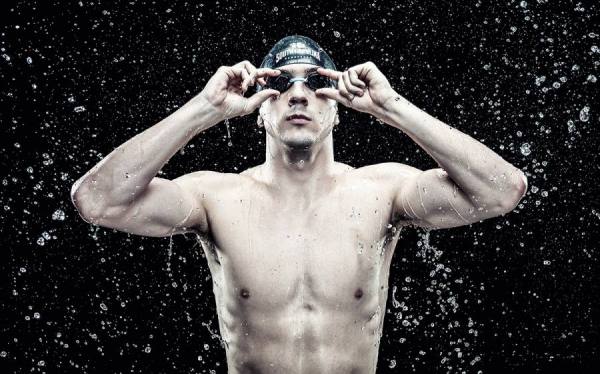 Photograph James Quantz Jr Swimmer Michael Flach on One Eyeland